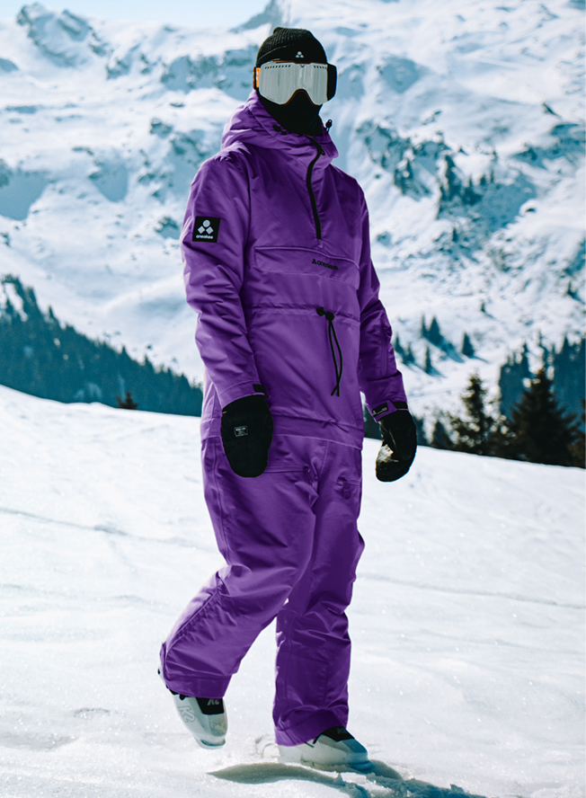 Purple ski suit new arrivals