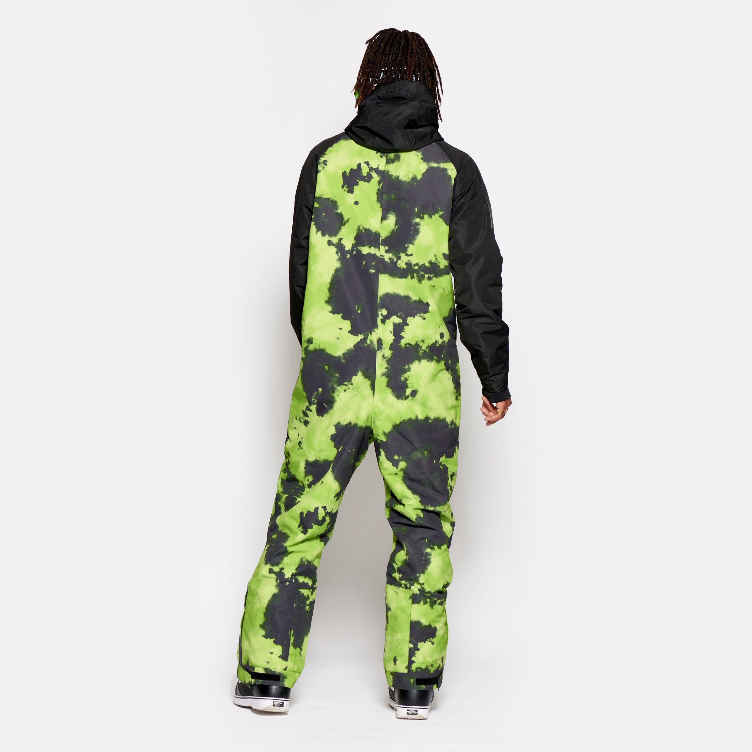 Men's Snow Suit, Green Tie Dye