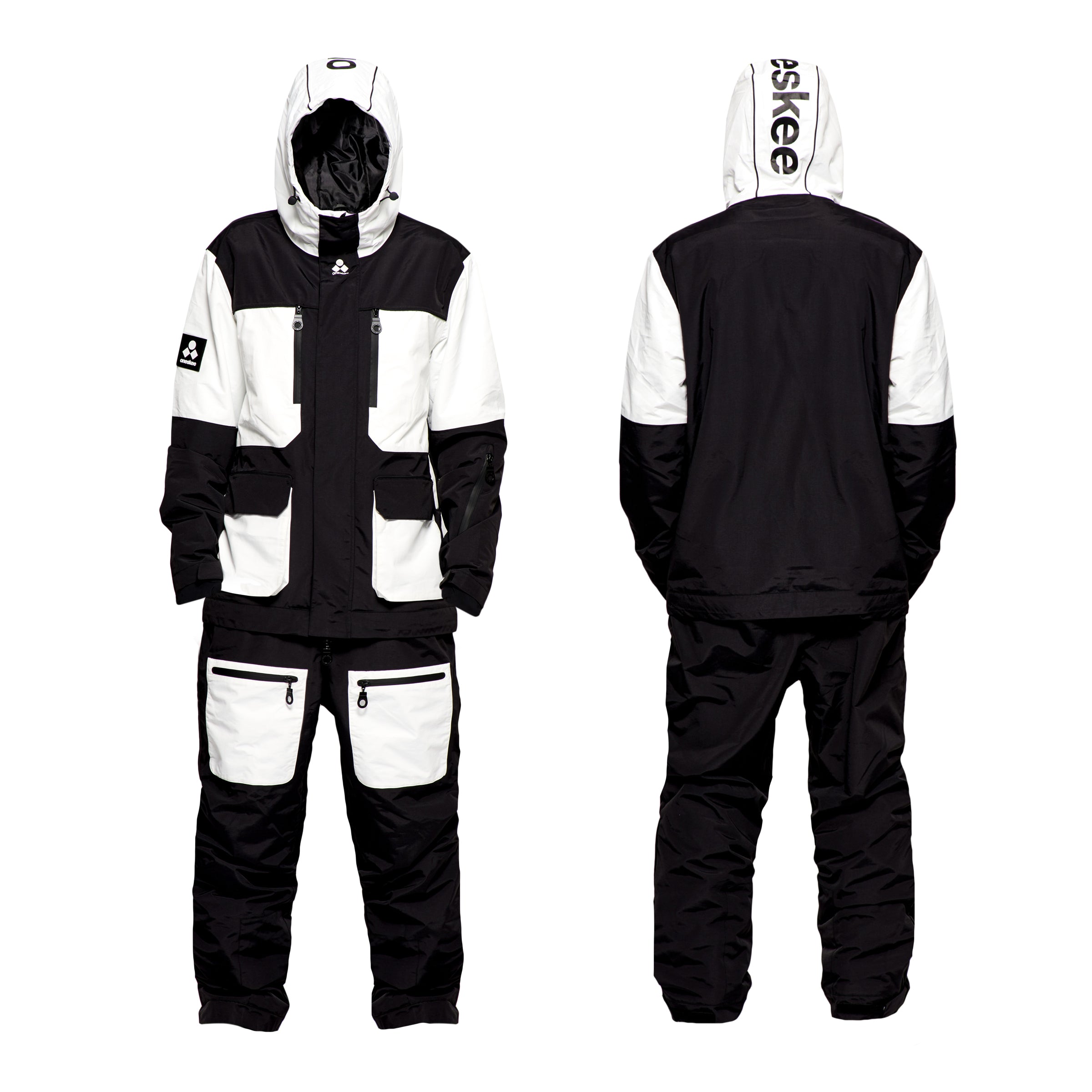 Black orders And White Logo Ski Jacket by SNO - Size 2