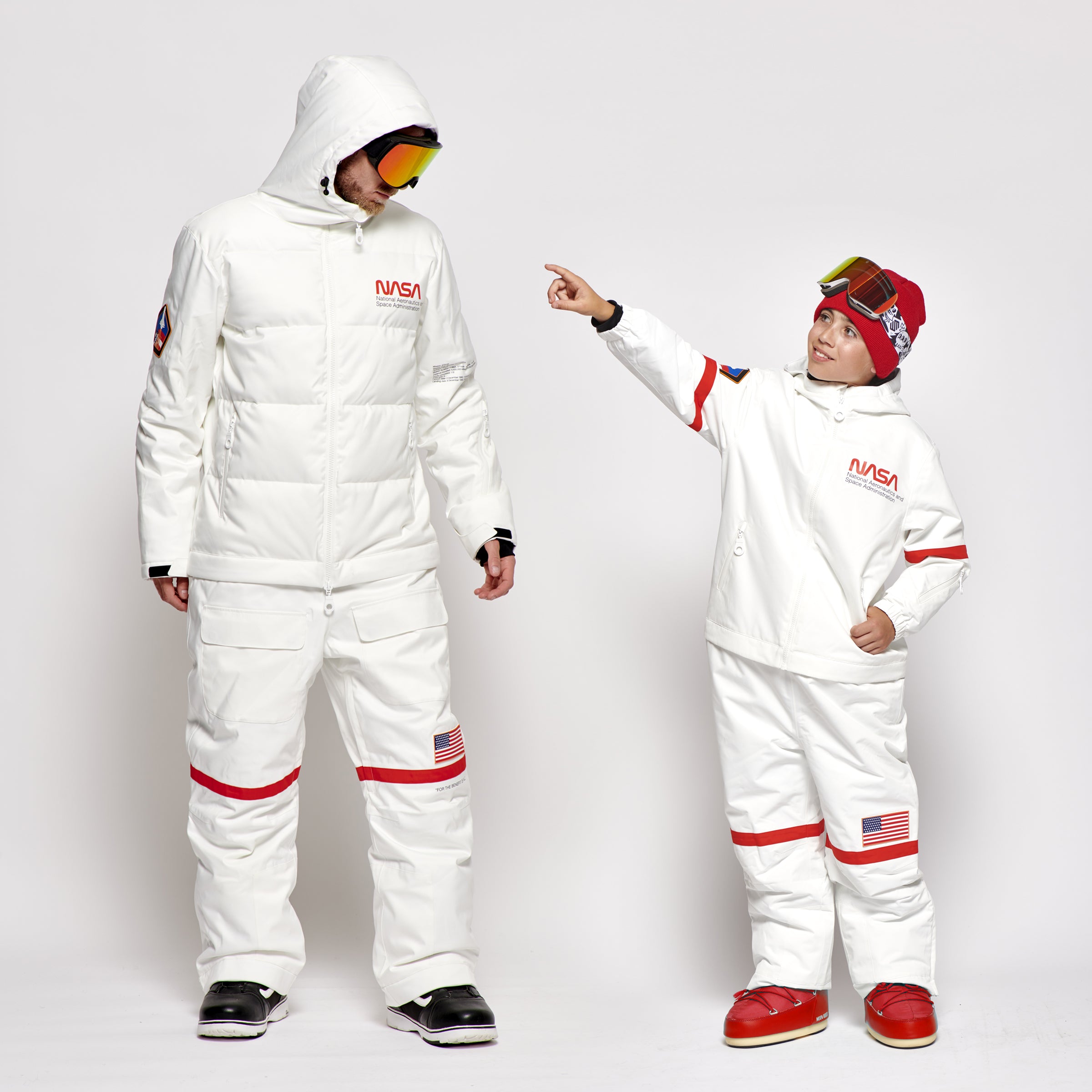 Bundle - Men's & Kids White NASA