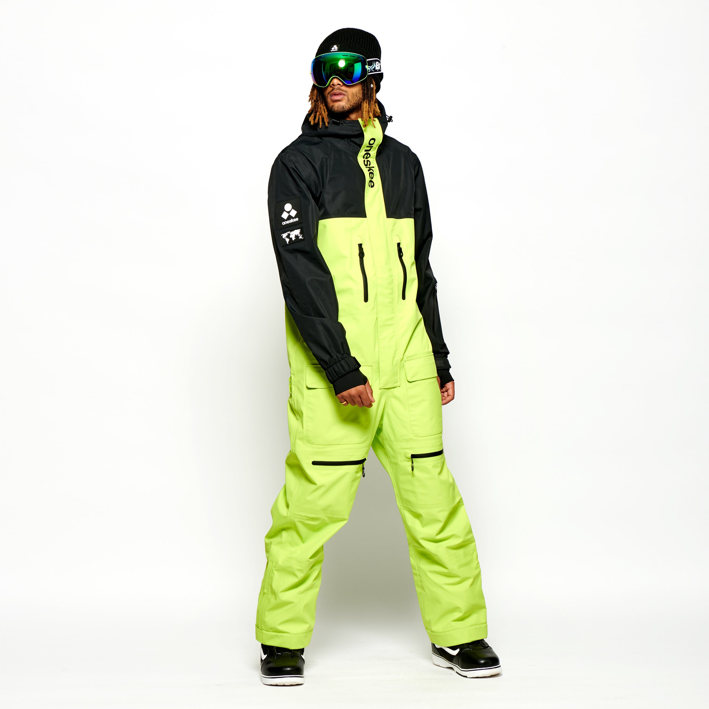 Men's Shell Snow Suit, Lime Green