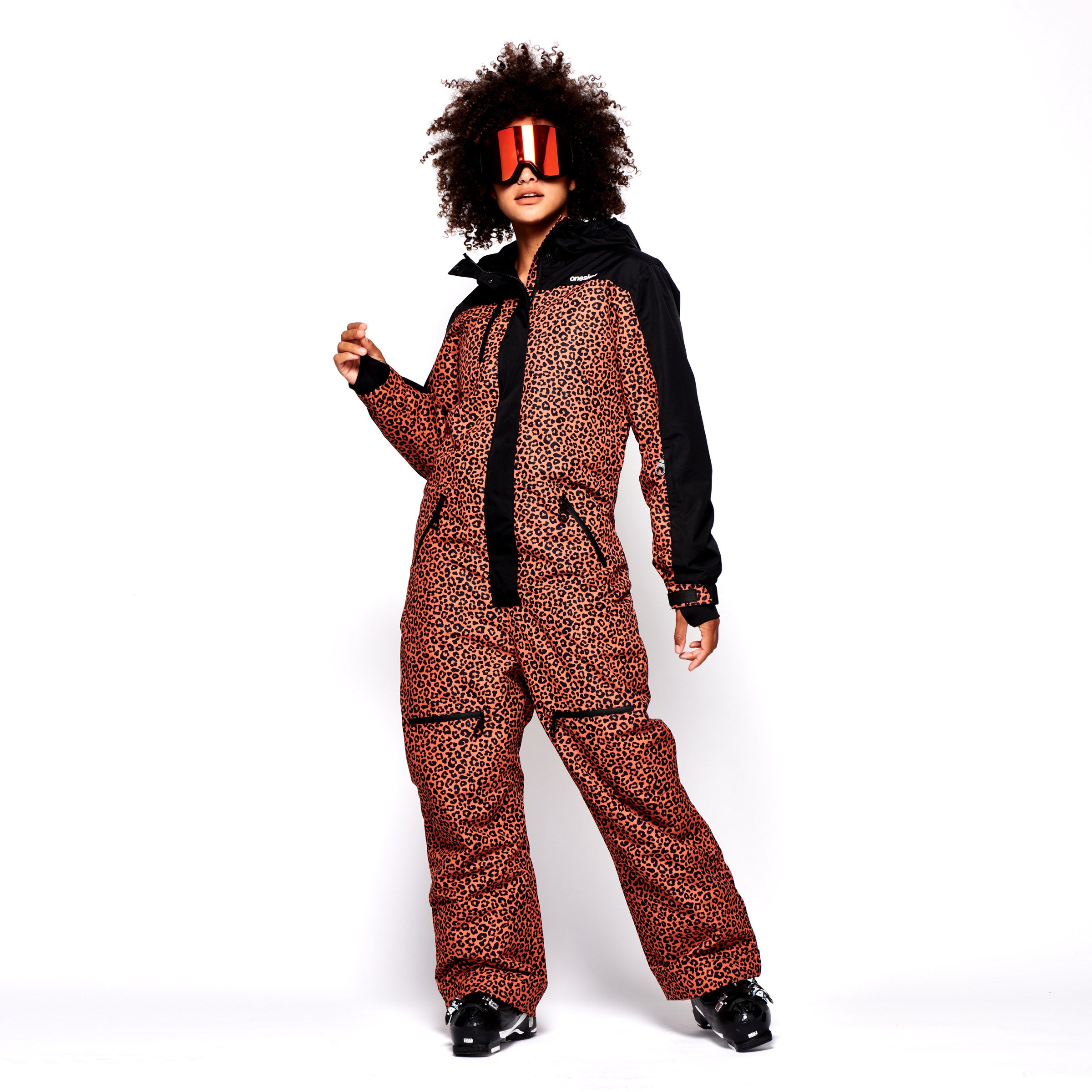 Women's Snow Suit, Rust Leopard